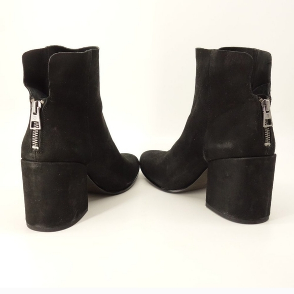Lucky Brand Ravynn Black Leather Ankle Boots - Picture 3 of 5